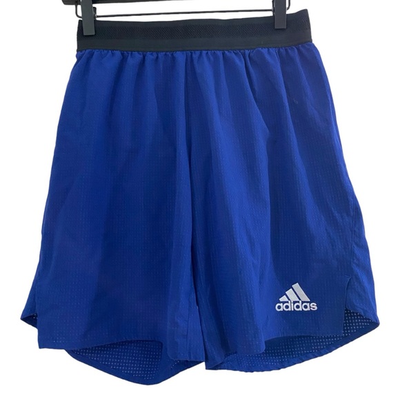 adidas Other - Adidas Running PrimeGreen Heat Ready Blue Shorts Size Small 9"